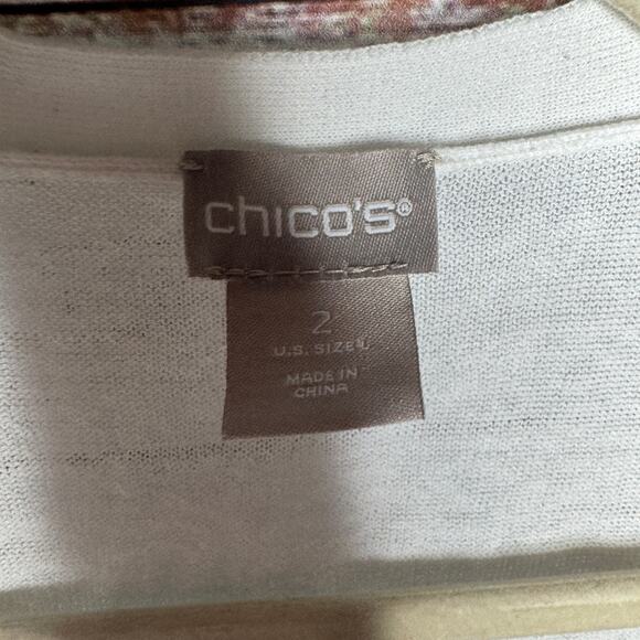 Chico's White Thin Long-sleeve Cardigan Sweater US lg - Picture 2 of 4
